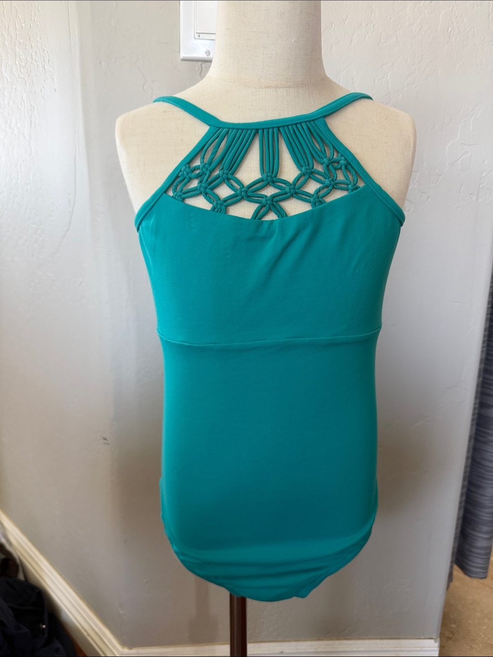 Bloch Teal Crocheted top leotard- Women